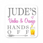 Personalised Vodka & Orange Wooden Gift Drinks Coaster